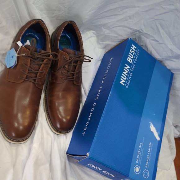Size 11.5 Nunn Bush Circuit Plain Toe Oxford Brown Men’s Shoes Memory Foam NIB main image 8